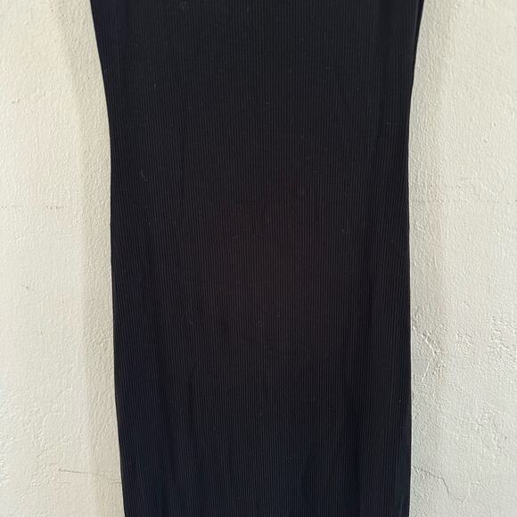 Skims Fits Everybody Black Ribbed Knit Tank Maxi Dress Women’s Size Small - Picture 3 of 9
